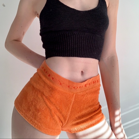 ☆JUICY COUTURE☆ vintage orange fuzzy shorts - Picture 3 of 7